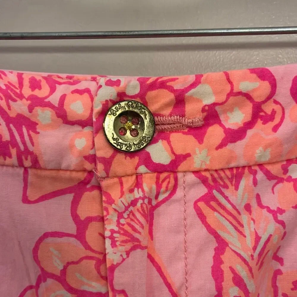 Lilly Pulitzer, buttercup, scalloped hem, shorts, days, bloom, size 10
